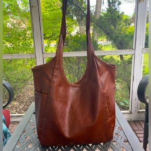 Rough & Tumble Large Minimal Tote in Forenza Leather with Saddle Trim!